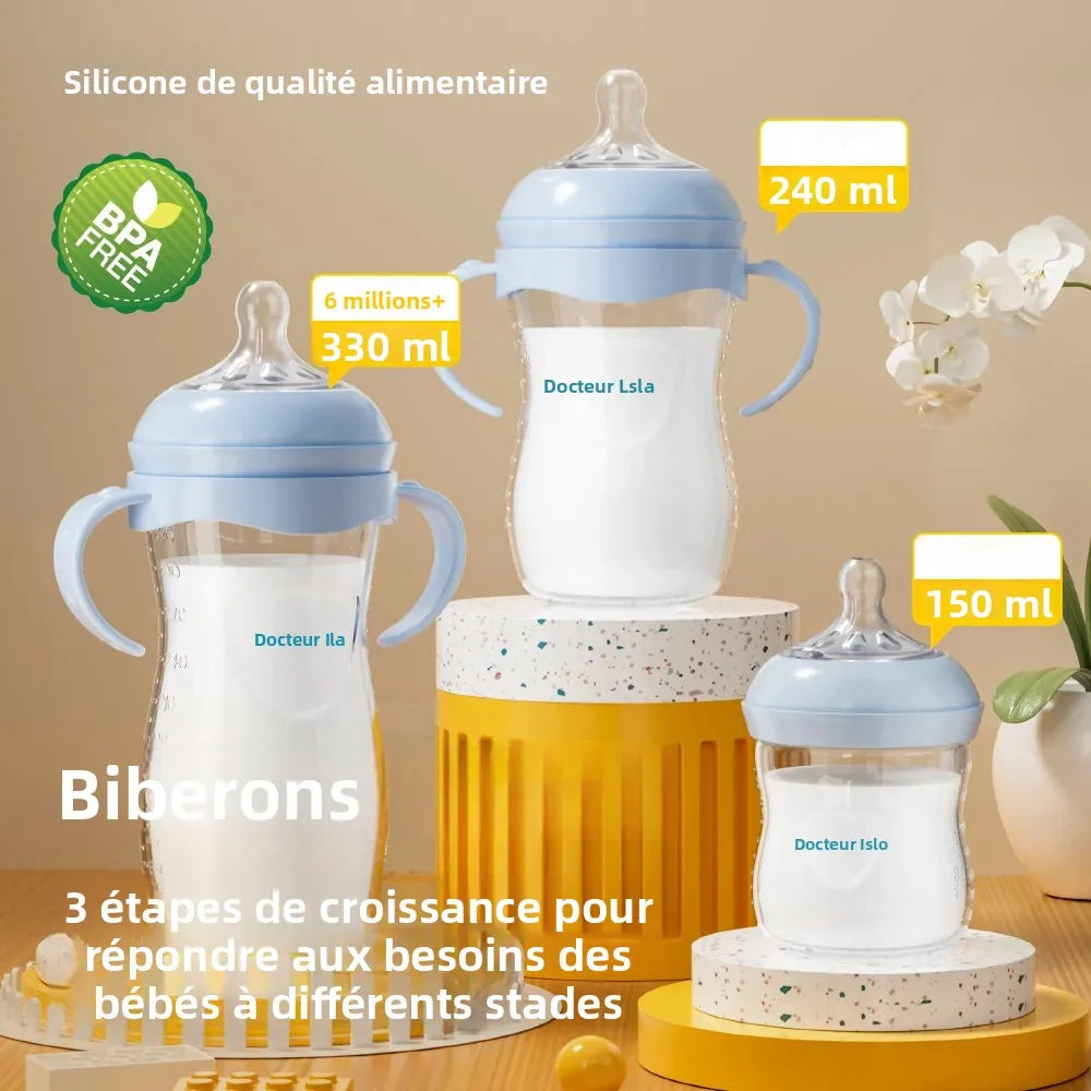 150/240/330ML Baby PP Bottle Newborn Baby Bottle with Handle Milk BottleFeeding Baby Bottles Newborn Feeding Supplies BPA-Free