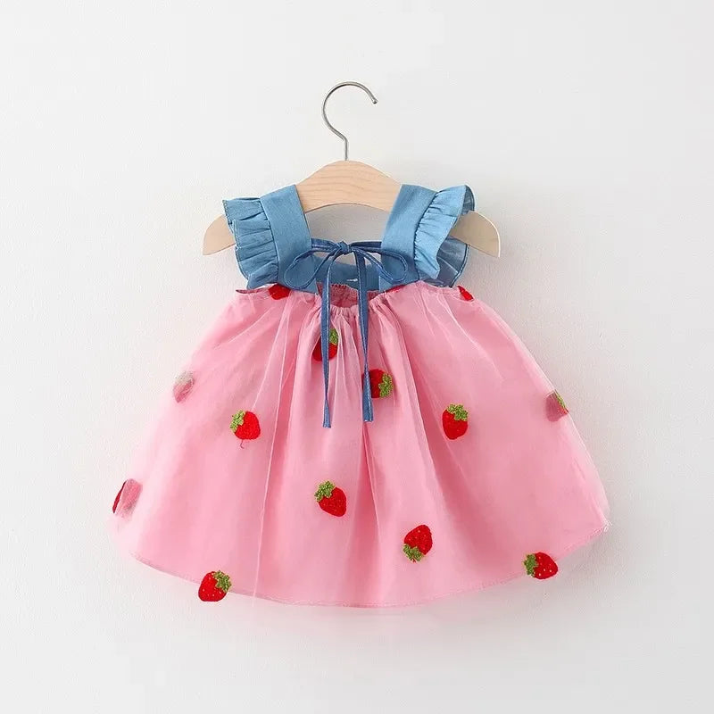Robe Bébé Fille Cerises – Tenue Estivale Mignonne & Élégante