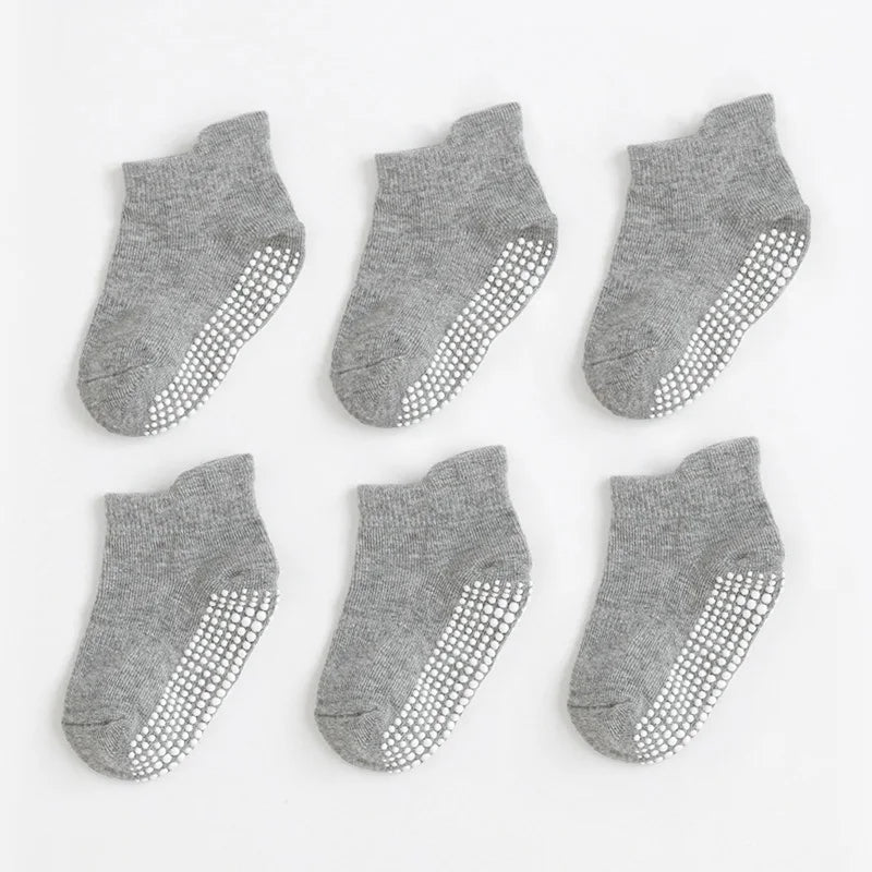 Lot 6 Chaussettes Bébé – Anti-glisse