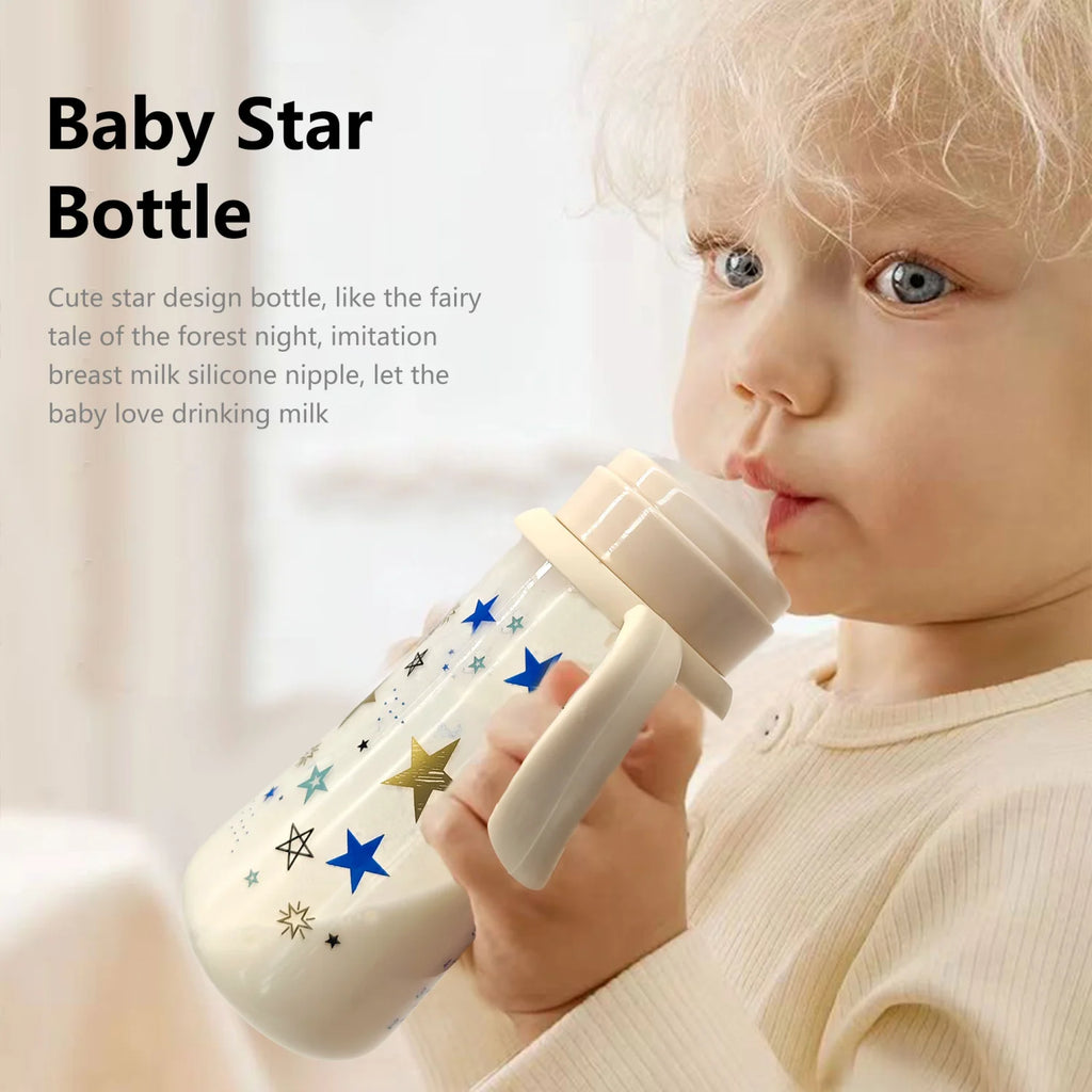330ml baby bottle with handle, easy to clean, feeding accessory for children, suitable for various occasions