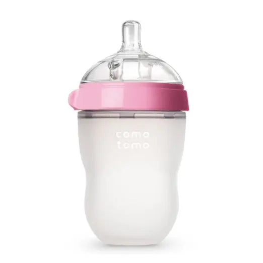 Baby Bottles 2 Pack BPA free Feeding bottle children kids Silicone Baby Bottle Green/Pink 5 oz and 8 oz