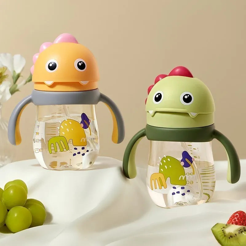 AIBEDILA Baby Drinking Cup Baby Glass Cups Kids Cup With Straw Water Bottles for Kids Children's Water Bottle Items Mother Solid