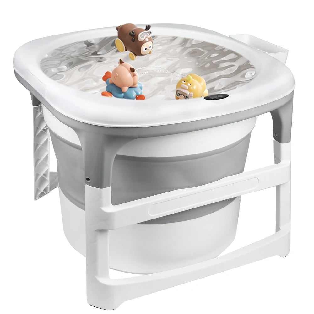 Large bathtub for newborn, baby, child, adult, shower or outdoor-Gray