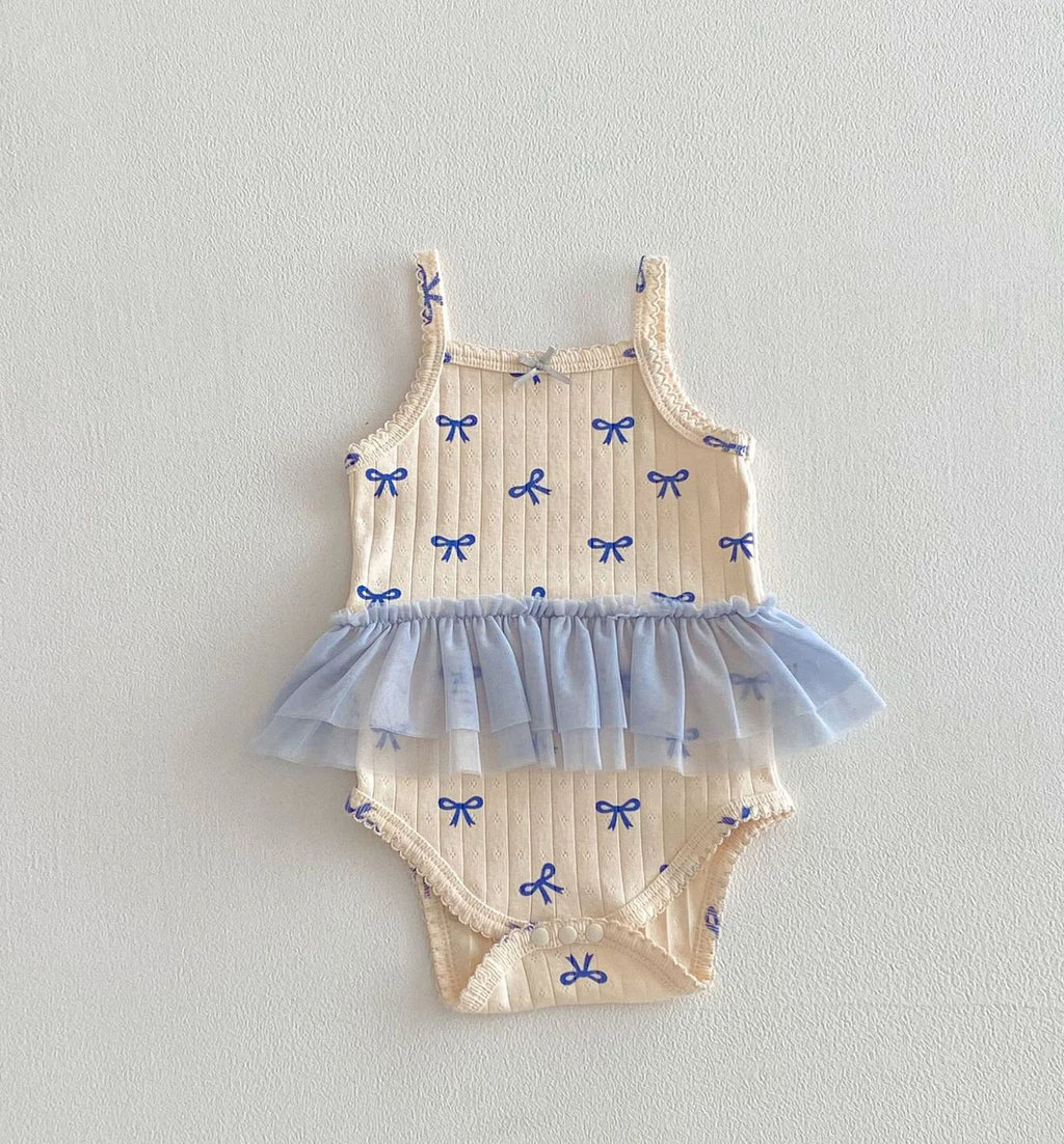 2026 Summer New Baby Clothes Cute Heart Print Toddler Girls Bodysuits Korean Style Baby One Piece