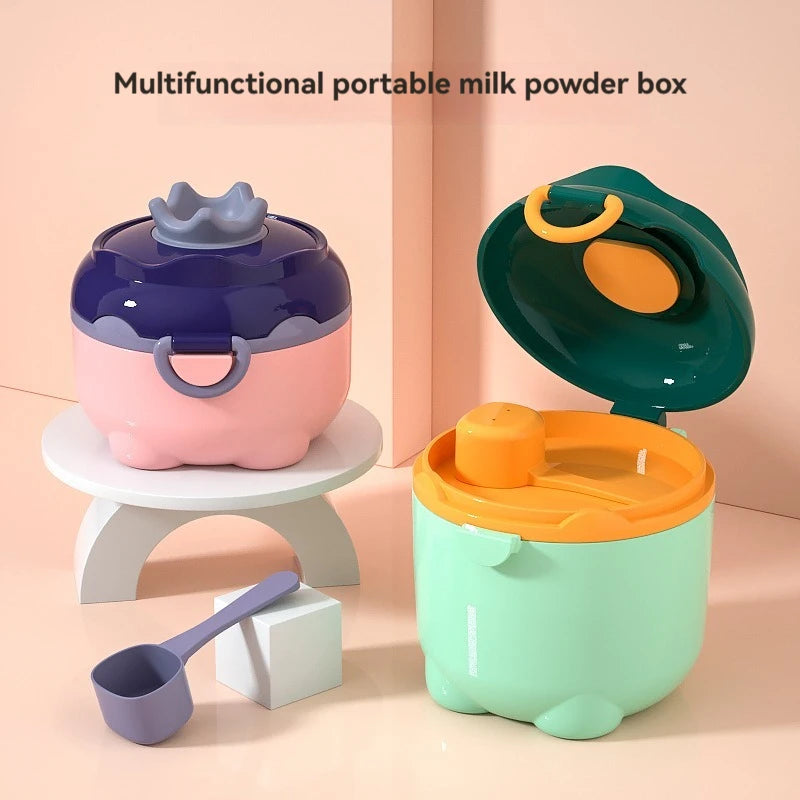 Baby Formula Storage Box – 1-Piece Portable, Airtight & Moisture-Proof Container with Divided Compartments for Travel
