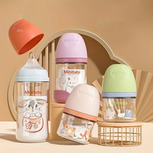Biberon Bébé en Verre – Pour Lait, Eau & Allaitement Mixte