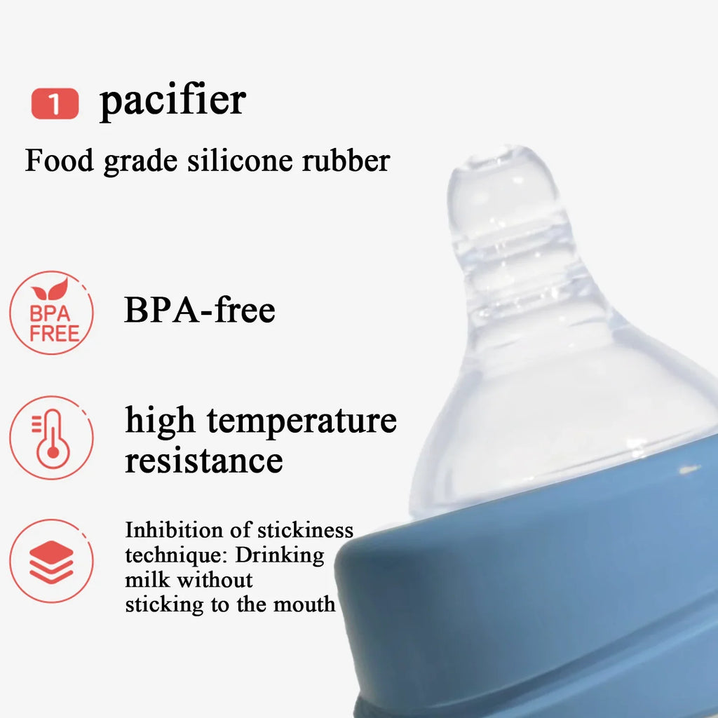 330ml Painted cartoon baby baby anti-choking Pp babybottle suitable set for newboms 0-24 months baby bottlemother and baby