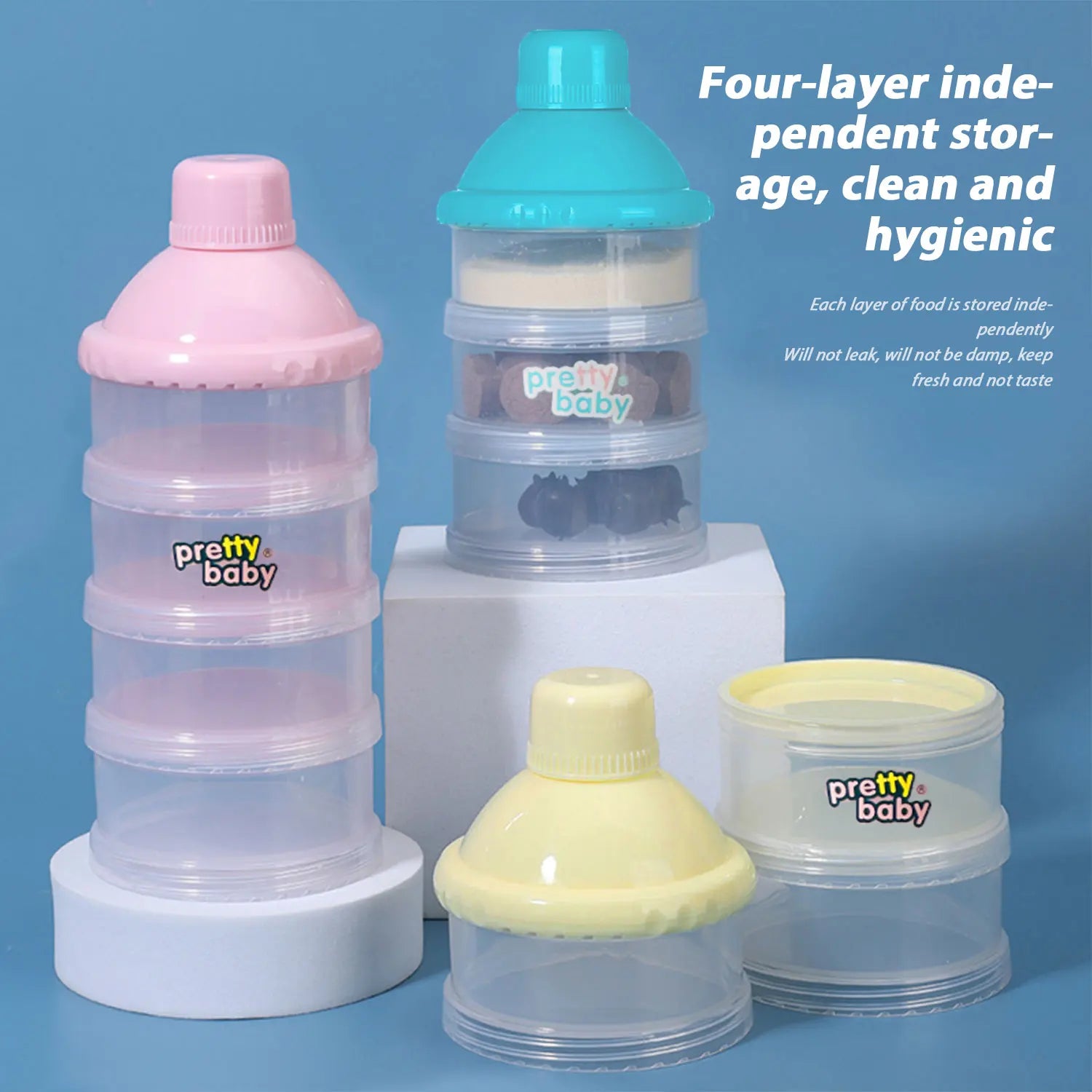 4-Layer Detachable Transparent Multi-layer Milk Powder Box Detachable Baby Milk Powder Compartment Maternal and Child Products