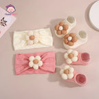 Ensemble Bébé Fille – Bandeau Fleur & Chaussettes