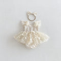 Barboteuse Bébé Fille Princesse – Dentelle Fleurie Élégante
