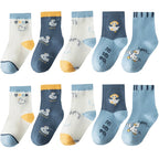 10 Pairs Boys Cartoon Duck Socks Children Baby Toddler Sport Socks School Student Spring Autumn Soft Kids Fashion Mid Tube Socks