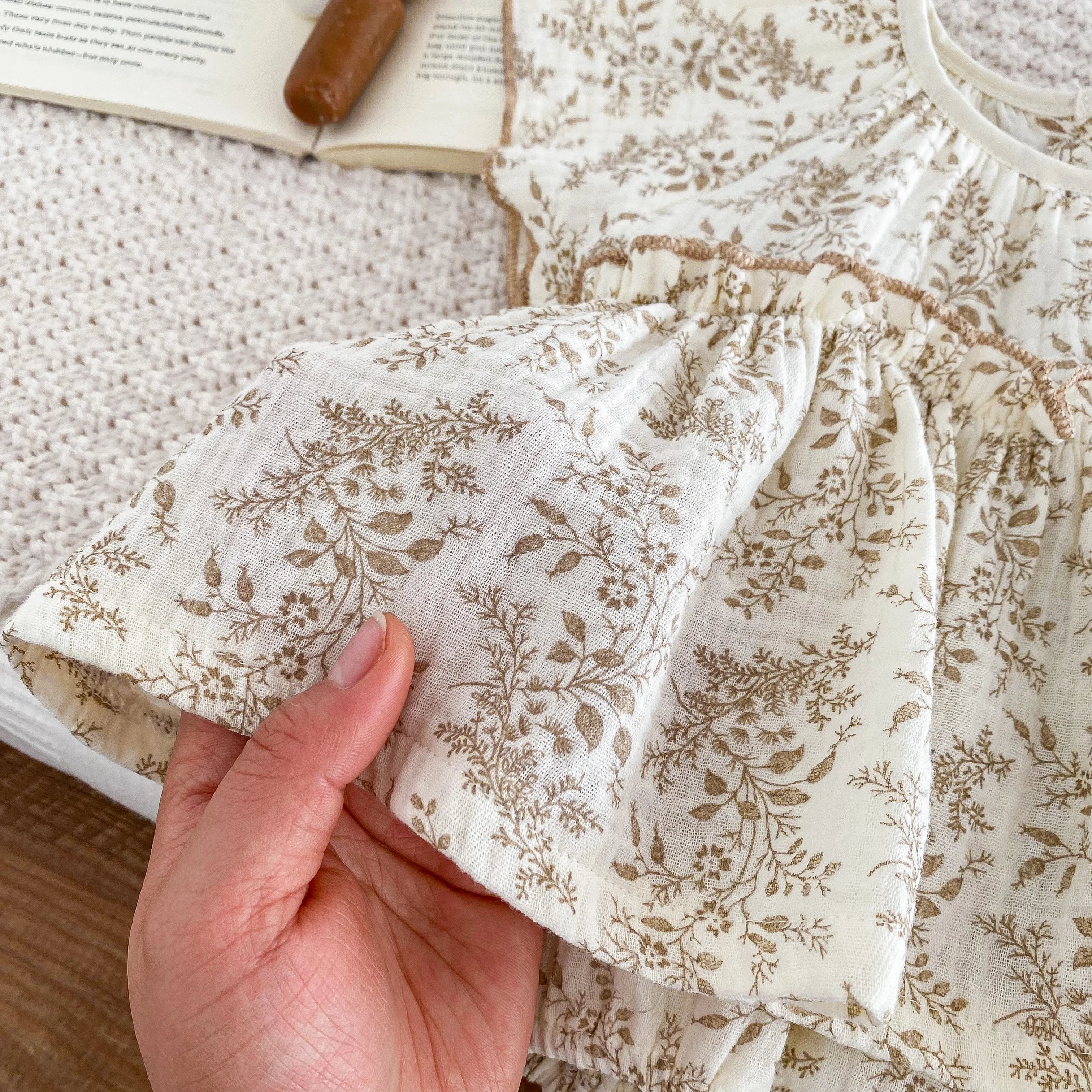 Barboteuse Bébé Fille Été – Body Fleuri Léger & Confortable