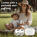 MAMIJOY 2PCS Wearable Electric Breast Pump 4 Modes＆36Suction Levels Silent Leak-Proof Hands Free Portable Breast Pumps EB50D