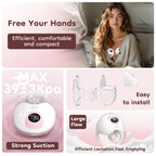 MAMIJOY 2PCS Wearable Electric Breast Pump 4 Modes＆36Suction Levels Silent Leak-Proof Hands Free Portable Breast Pumps EB50D