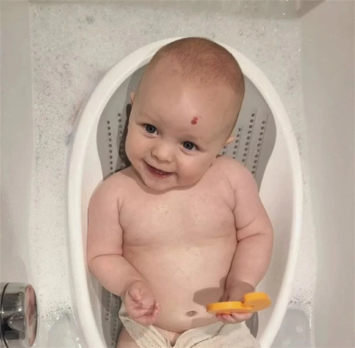 Bain Bébé Nouveau-Né – Bassine Souple avec Base Antidérapante