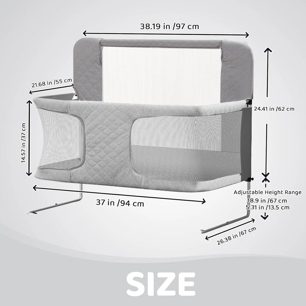 3-in-1 Folding Baby Crib – Portable Co-Sleeping Sleeper with Breathable Mesh Window, Washable Liner, 3-Second Compact Fold