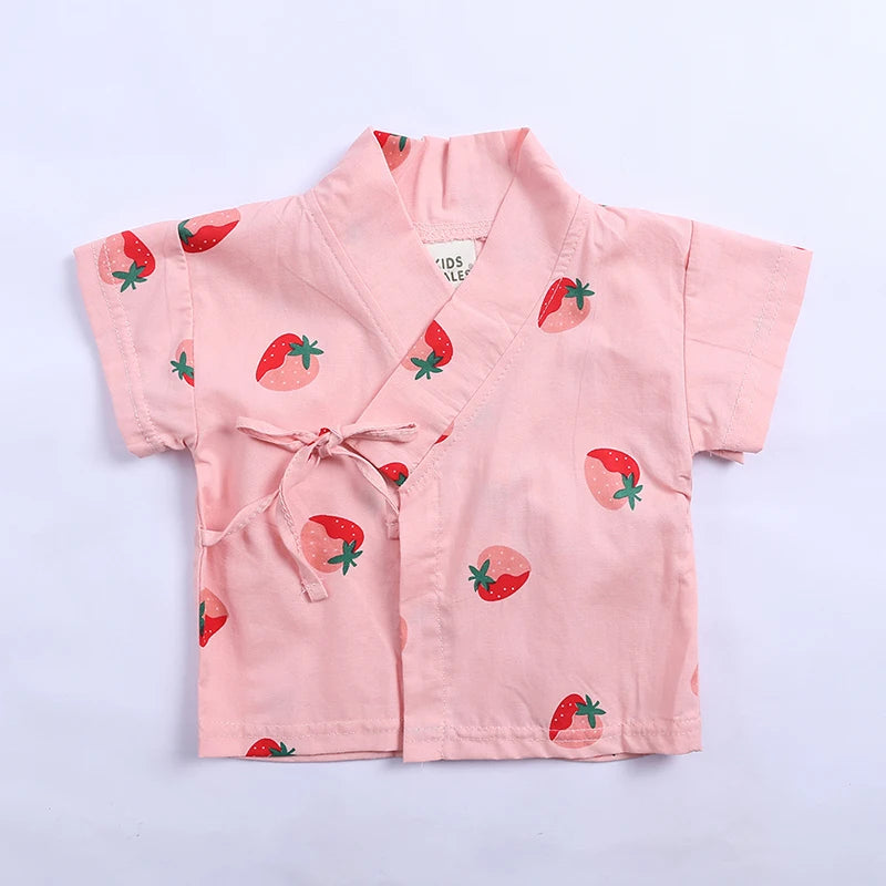 Pyjama Bébé Été 2 Pièces – Haut Cartoon & Short Confortable