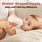 NCVI Breast Milk Storage Bottles, Baby Bottles with Nipples and Travel Caps, Anti-Colic, BPA Free, 2 Count,White