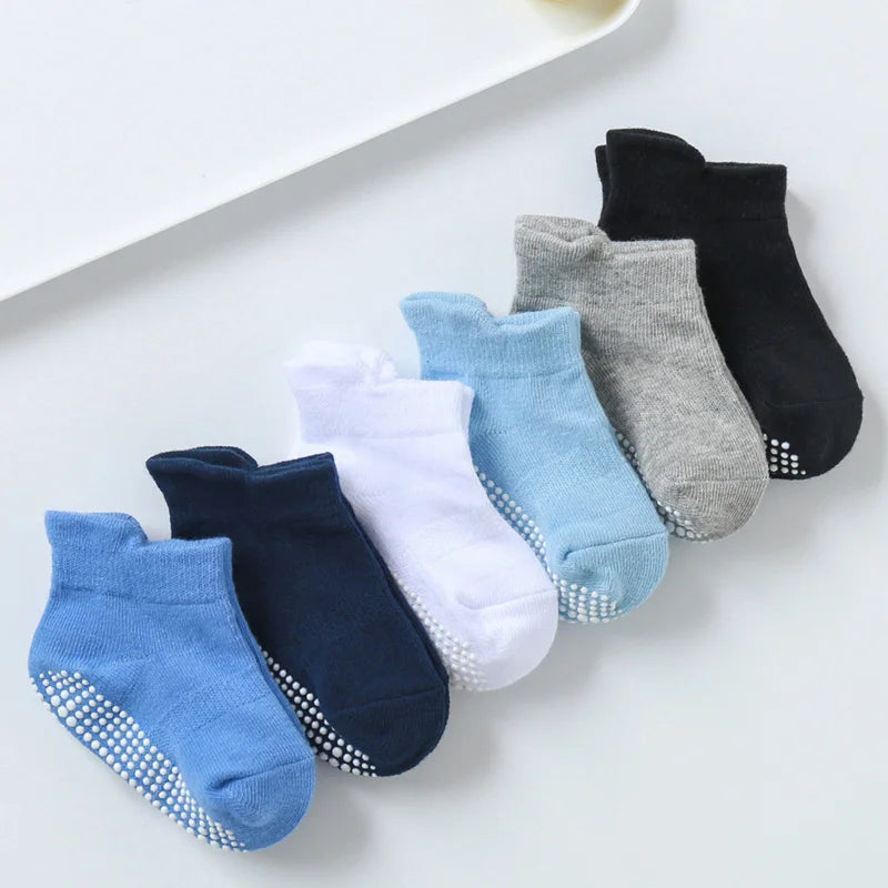 Lot 6 Chaussettes Bébé – Anti-glisse