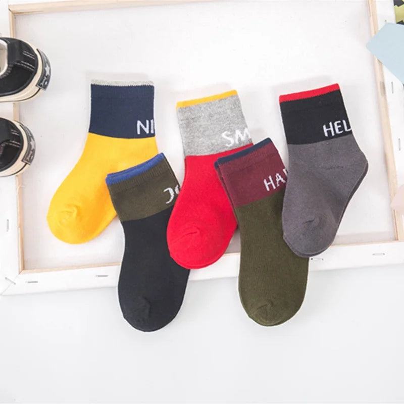 Lot 5 Chaussettes Bébé – Chat Mignon