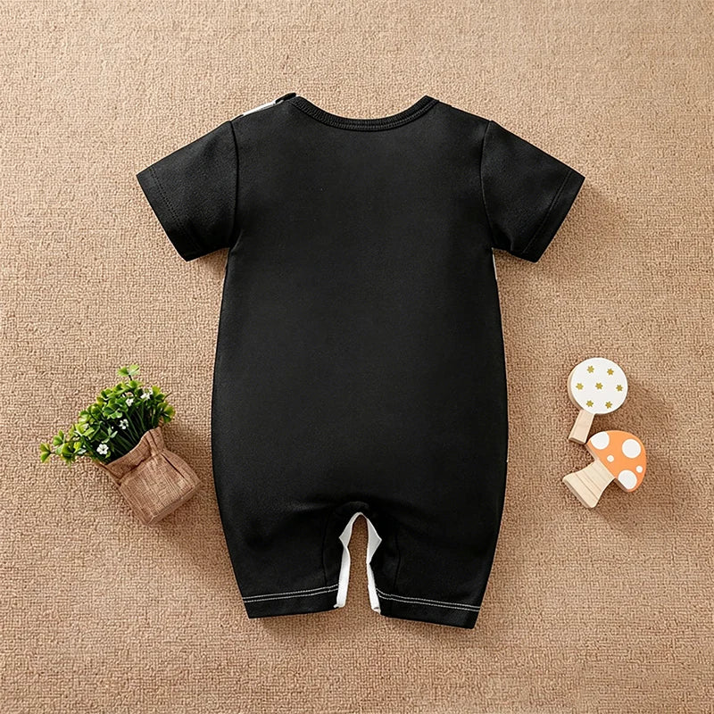 Body Bébé Unisexe – Barboteuse à Bretelles Imprimées en Coton