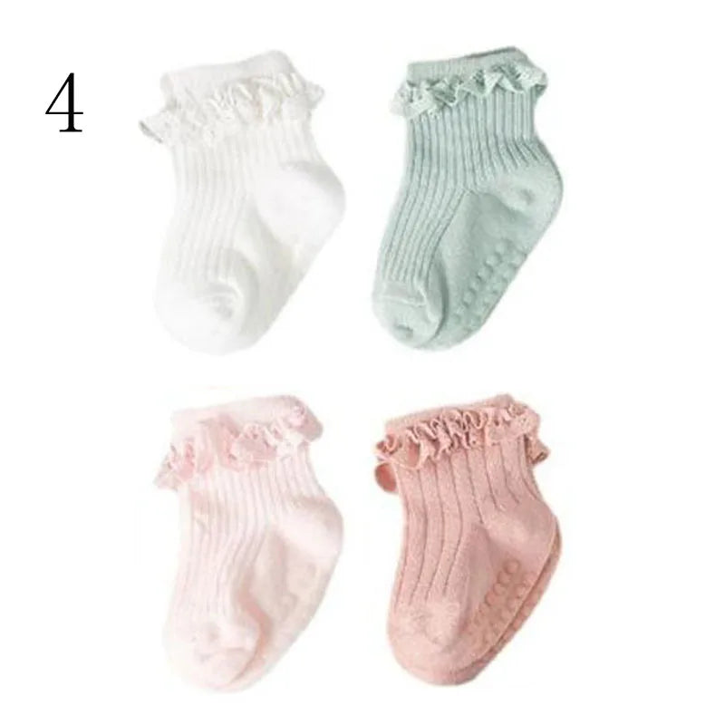 Lot 4 Chaussettes Bébé – Hiver Coton