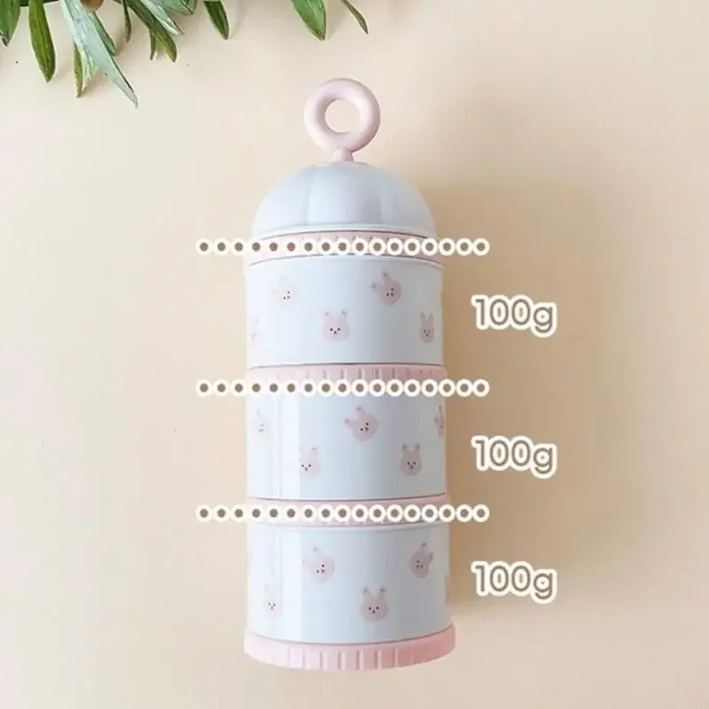 54DF Portable Formula Dispenser Baby Storage Box Rice Container for Baby Cereal Convenient Infant Milk Powder Box