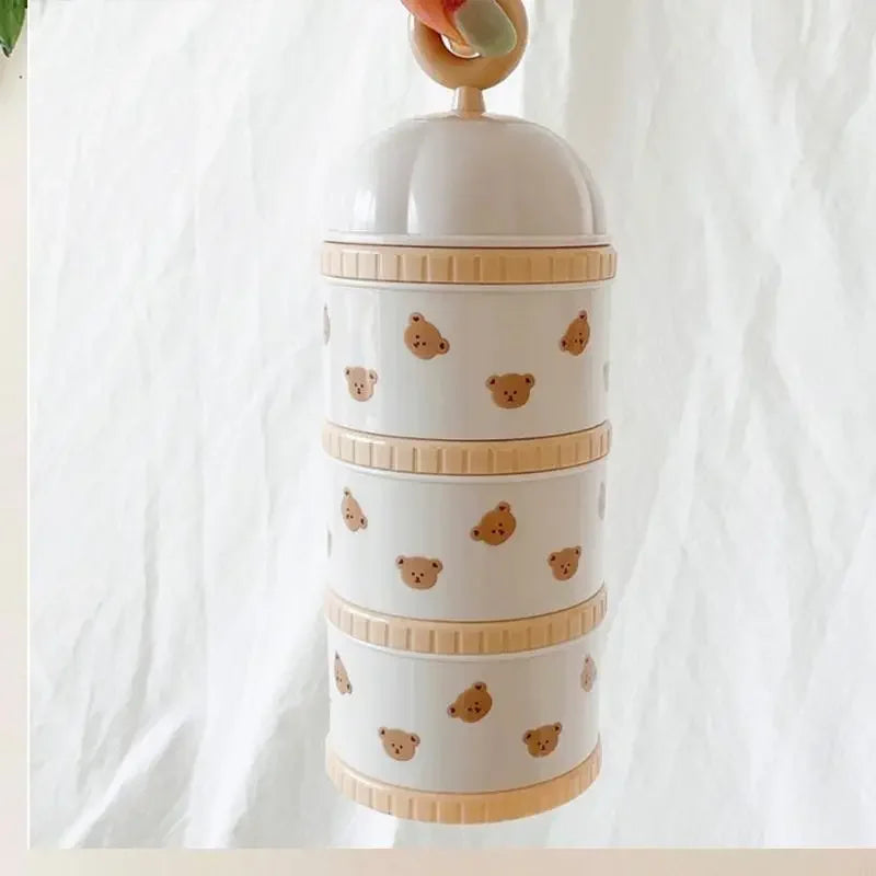 54DF Portable Formula Dispenser Baby Storage Box Rice Container for Baby Cereal Convenient Infant Milk Powder Box