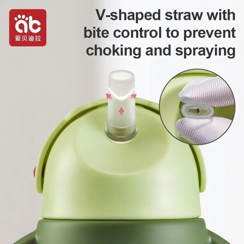 AIBEDILA Baby Drinking Cup Baby Glass Cups Kids Cup With Straw Water Bottles for Kids Children's Water Bottle Items Mother Solid