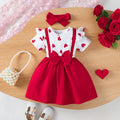 Robe Bébé Fille Princesse – Motif Cœurs & Bandeau Assorti