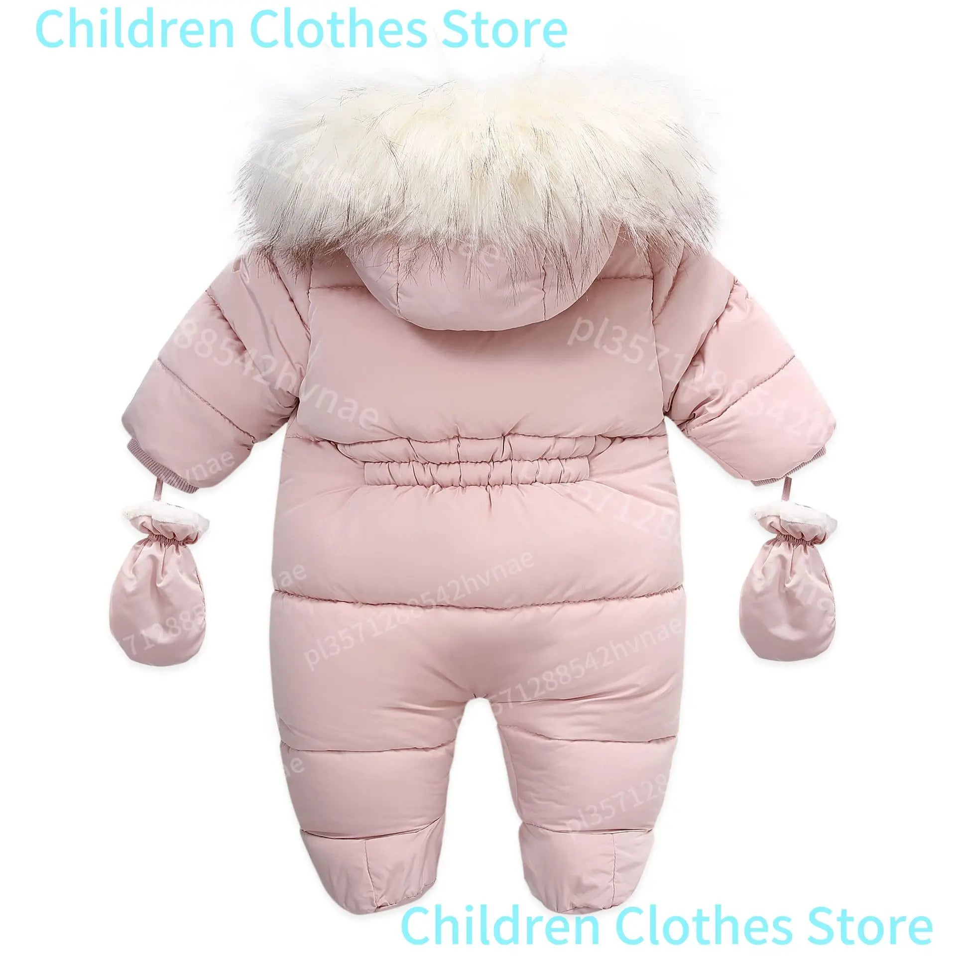 2025 New Winter Baby Rompers Thick Warm Infant Hooded Inside Fleece Jumpsuit Newborn Boy Girl Overalls Toddler Clothing Set