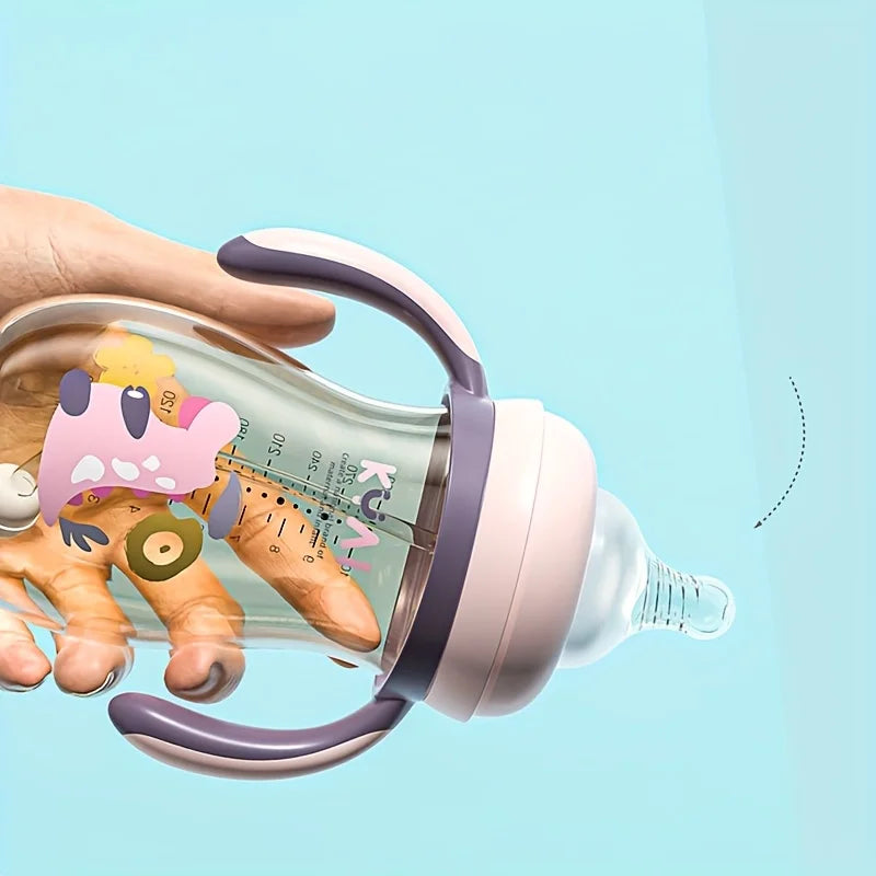 Durable Polypropylene Baby Bottle with Handle - Wide Caliber, Easy to Handle, Suitable for Newborn Feeding Bottles