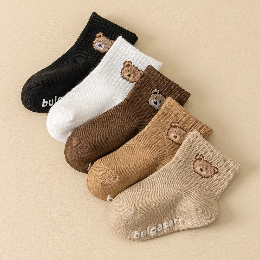 Lot 5 Chaussettes Bébé – Ours Mignon