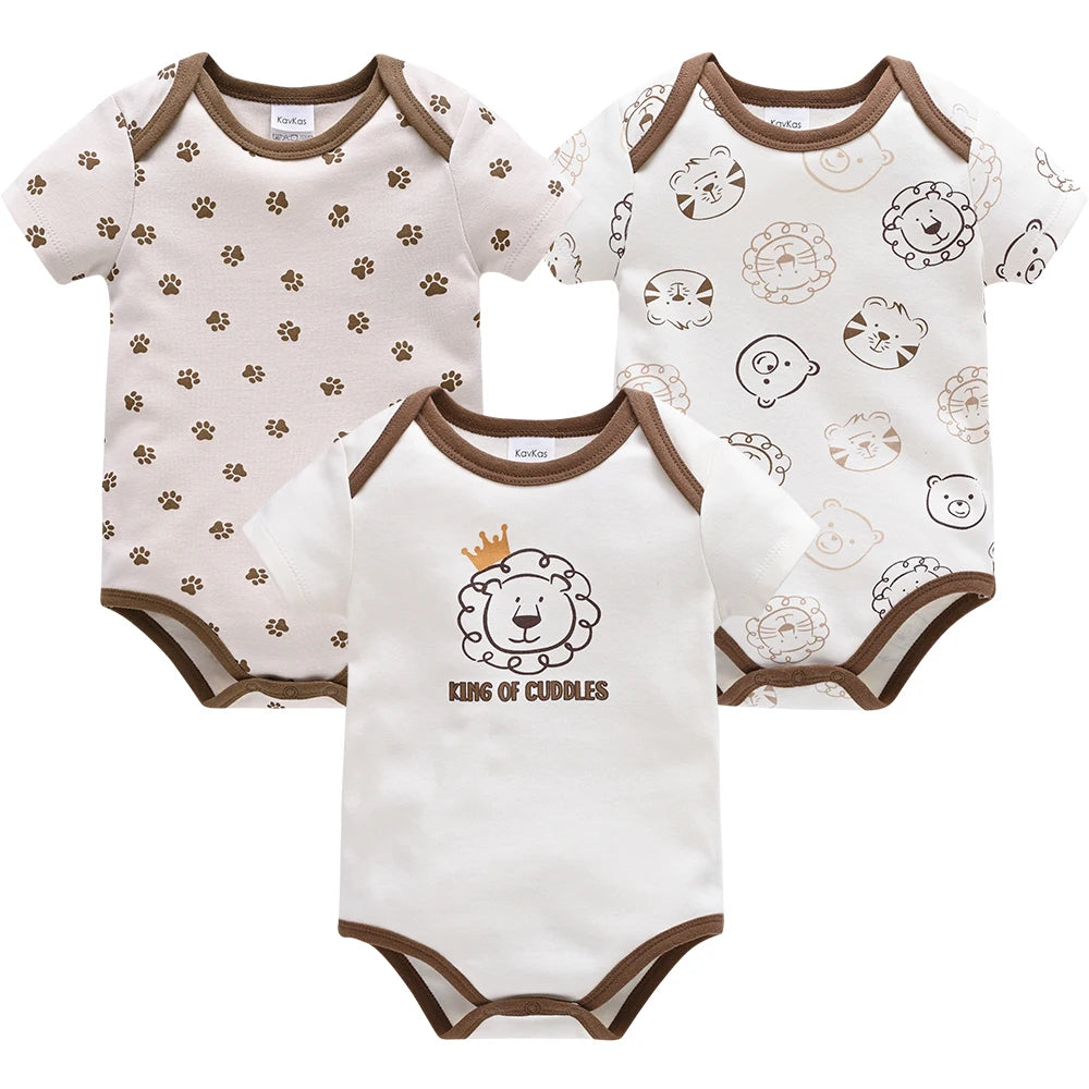 Body Bébé Fille/Garçon – Lot 3 pcs Lion
