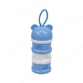 Portable 3-Layer  Milk Powder Box Formula Dispenser, Cute Bear Style Spill-Proof Container with Separate Sections