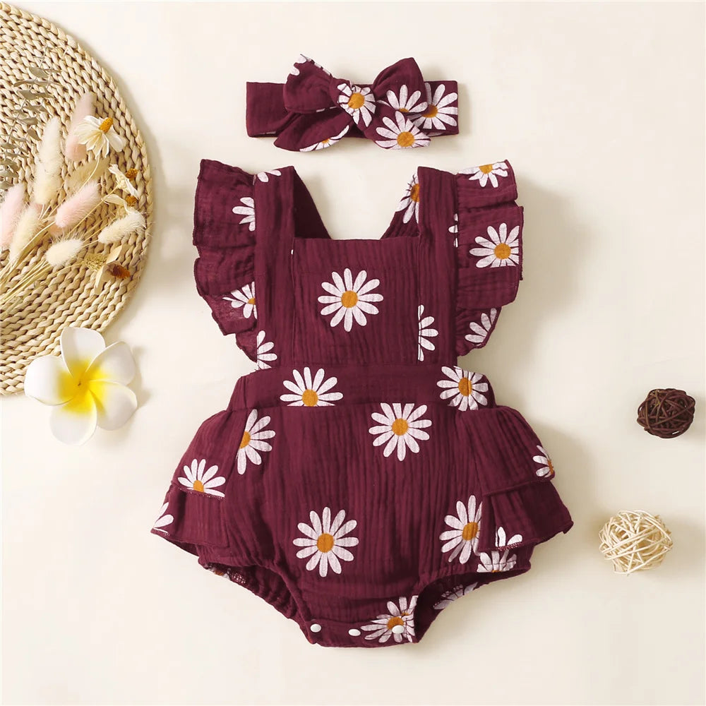 Tenue Bébé – Body Volants + Bandeau