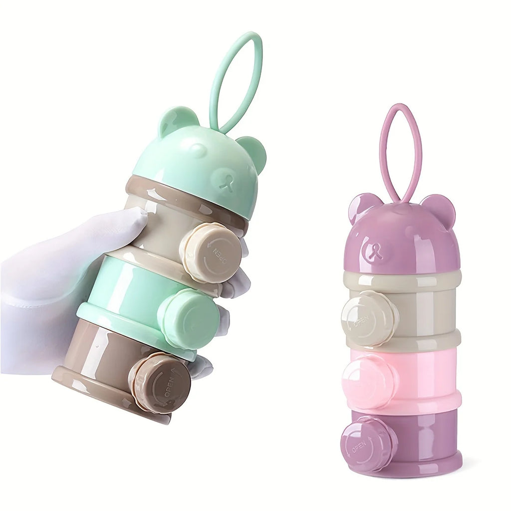 Large Capacity Baby Milk Powder Container with Strap, Baby Formula Dispenser, Stackable Food Storage Box, Portable Snack Box