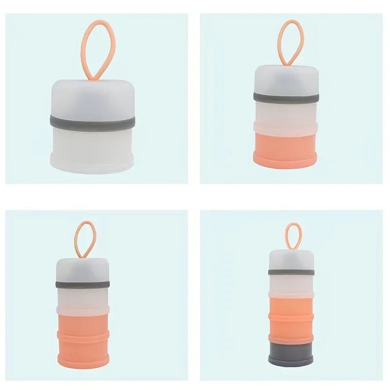 2pcs/1pc 4 Layers Baby Milk Powder Container, Portable Formula Dispenser, Large Capacity Food Storage Container Box