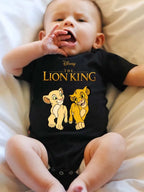 Body Bébé Le Roi Lion – Barboteuse Cartoon Manches Courtes