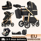 Baby Stroller 3 in 1 Lightweight for Newborn Mother Kids Portable Folding Carriage Luxurious Pushchair Car Seat Travel Pram