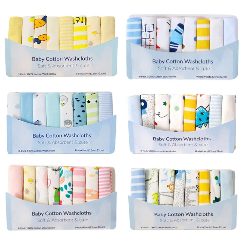 Lot Lingettes Bébé – 5/8 pcs Coton Doux