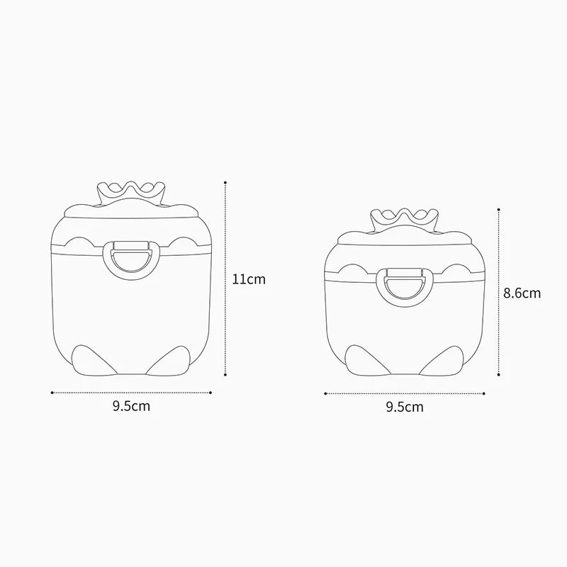 Baby Formula Storage Box – 1-Piece Portable, Airtight & Moisture-Proof Container with Divided Compartments for Travel