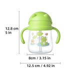 Anti-Colic Baby Water Cup Cartoon Baby Training Straw Cup with Double Handles Anti-Choking Training Cup for Boys and Girls