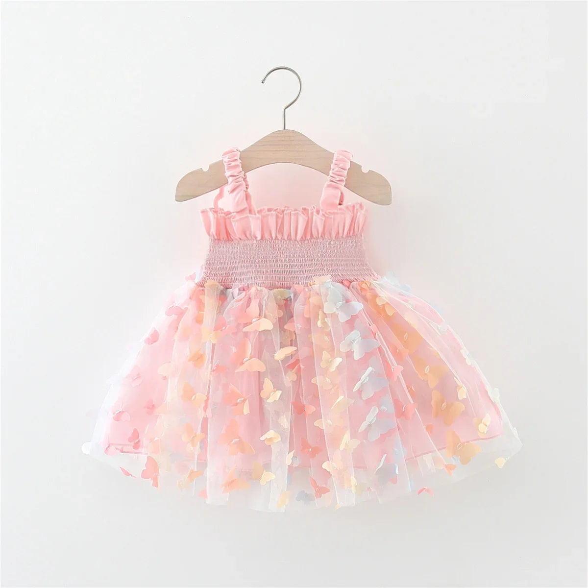 Robe Bébé Fille Princesse – Ailes de Papillon & Dos Nu Élégant