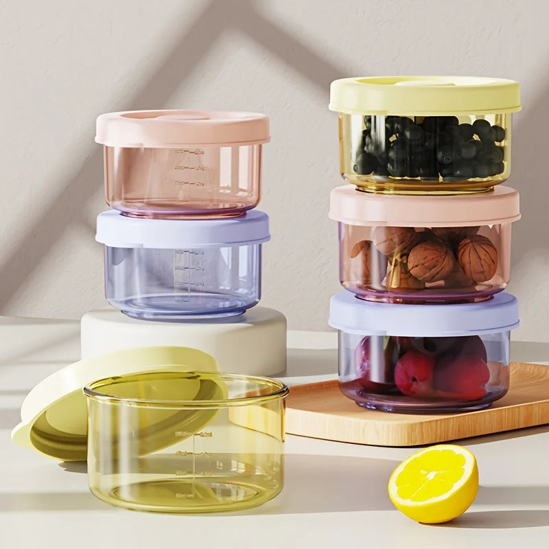 6PCS PP Baby Food Box Set with Lid - Leak Proof Storage Containers Steaming And Preservation Bowl Sauce Box Perfect for Baby Mea