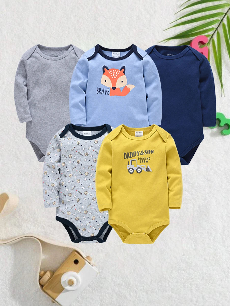 Body Bébé – 3/6 pcs Coton Manche Longue