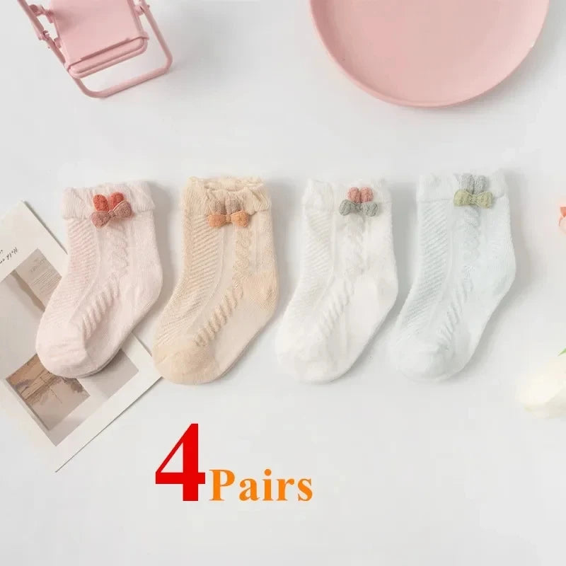 Lot 4 Chaussettes Bébé – Maille Légère