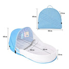 Portable Travel Baby Crib Foldable Baby Cot Nest Multi-function Baby Bed with Protection Mosquito Net Cradle for Newborns Crib