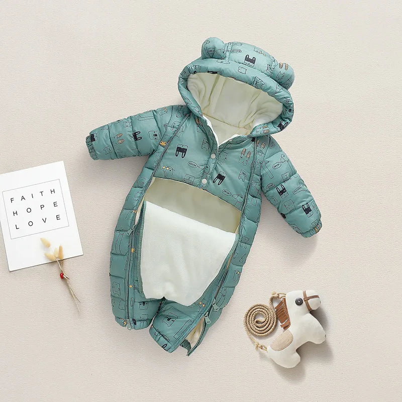 Snowsuit Bébé – Capuche & Velours