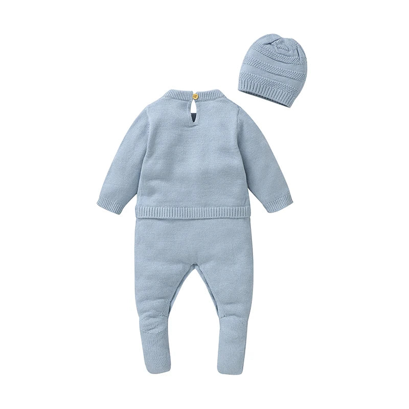 Playsuit Bébé + Bonnet – Hiver Douillet